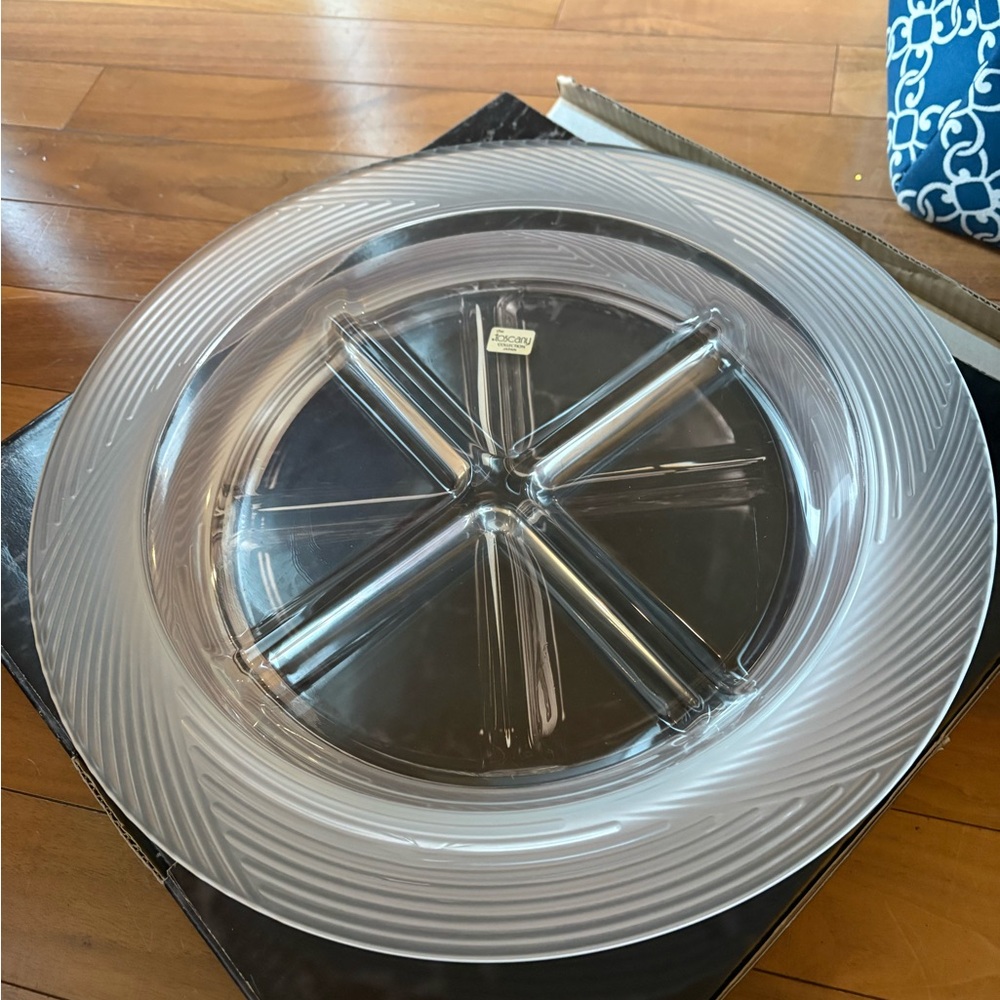 Crystal Divided Serving Platter
